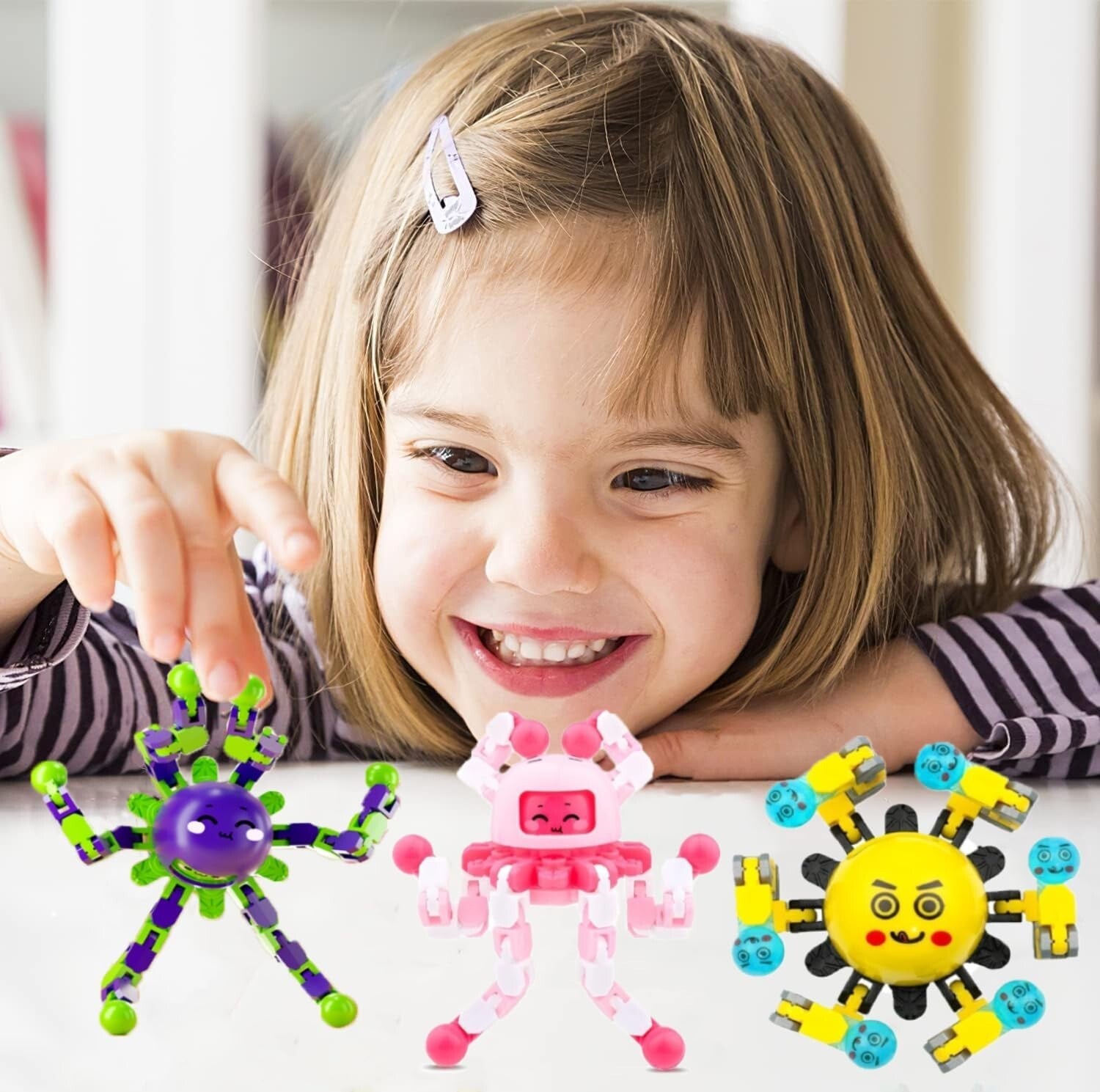 Creative Fidget Spinner Toys - 100 Transformable Stress Relief Gifts for Kids