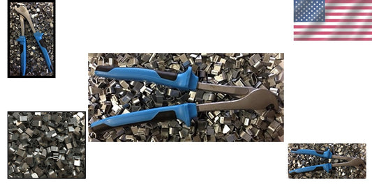 Alloy Steel J-Clip Pliers & 2 lbs of Clips, Ideal for DIY Cage Projects