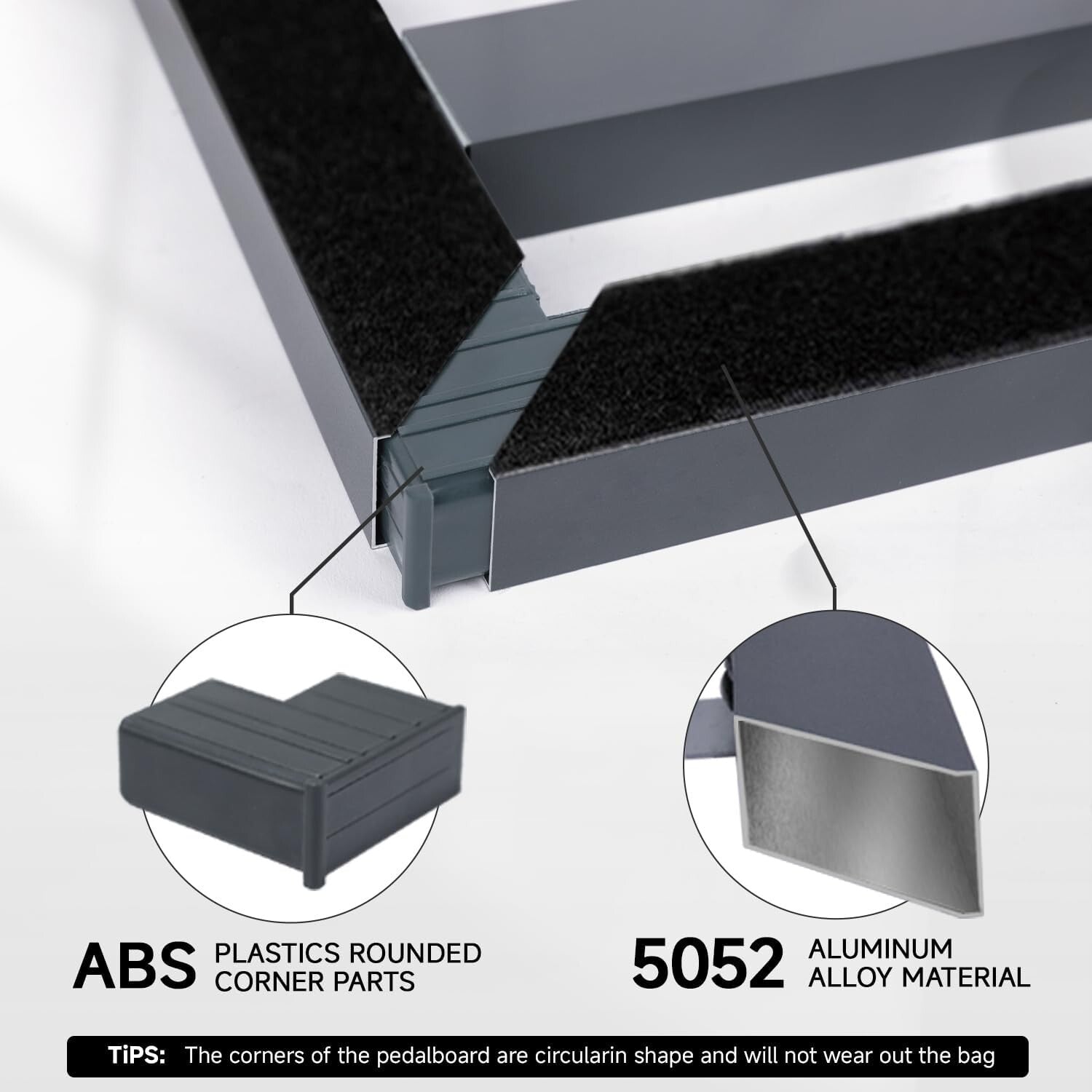 Ultra-Lightweight Effects Pedalboard: 31.5''x15.5'' with Travel Bag & Magic Tape