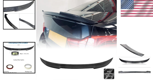 Easy Install Carbon Fiber Trunk Spoiler for 2013-2018 BMW F30 Sedan & F80 M3