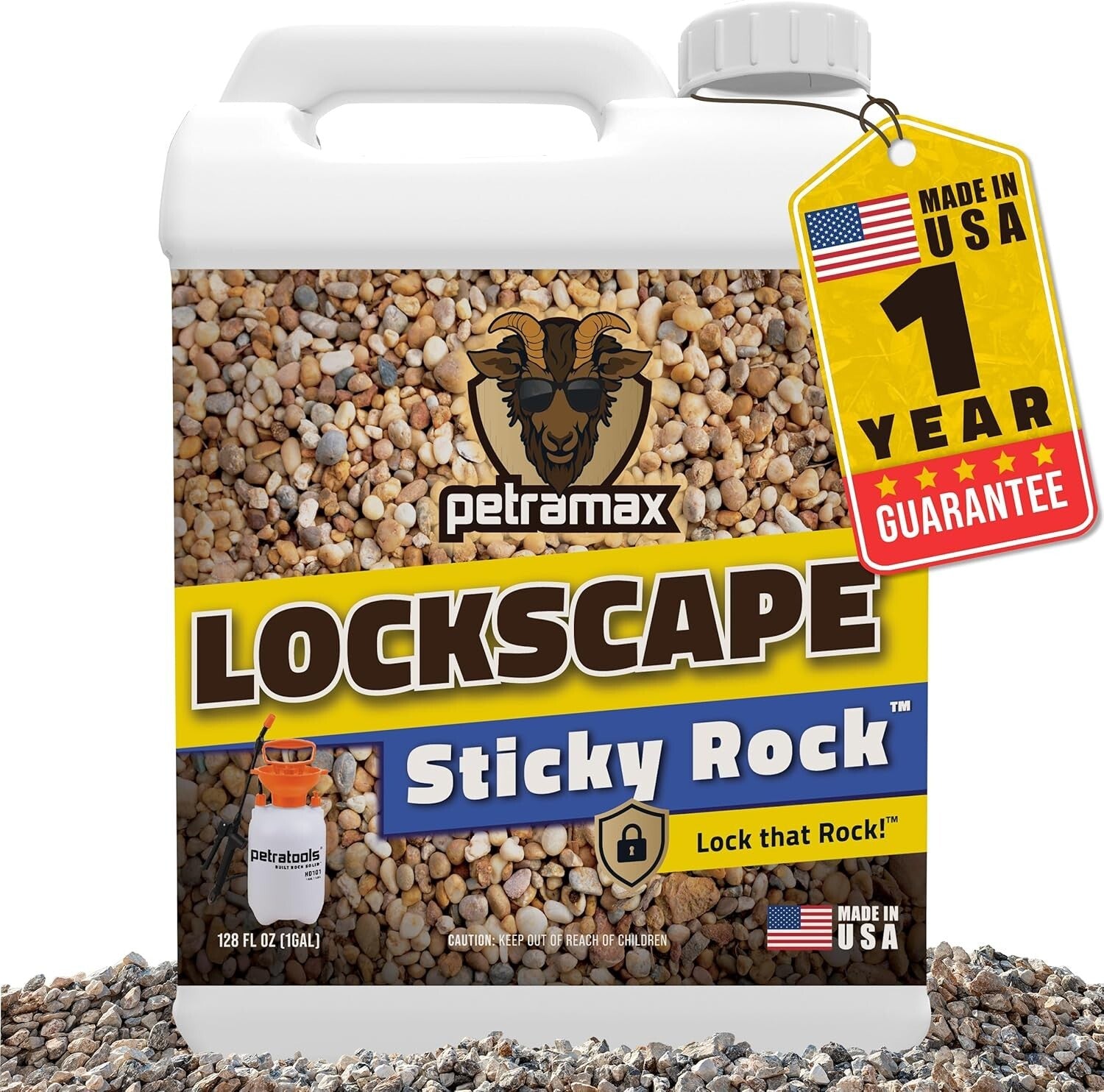 Lockscape 1 Gallon Decomposed Granite Stabilizer - Strong & Safe Adhesive
