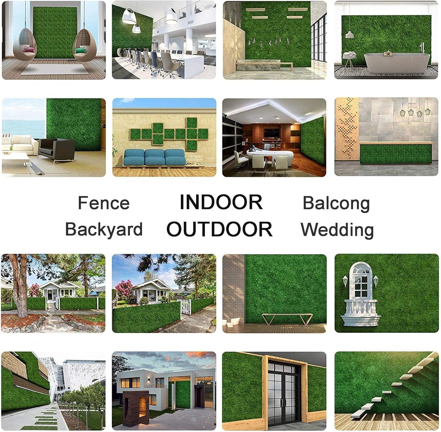 12-Piece 20"x20" Artificial Boxwood Hedge Panels - Enhanced Outdoor Privacy