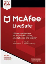 Load image into Gallery viewer, LiveSafe Unlimited Device Protection - Award-Winning Antivirus Activation Code