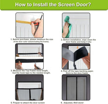 Load image into Gallery viewer, Magnetic Bug Screen Door – Heavy-Duty Mesh 48" x 96" Fits Doors Up to 46" x 94"