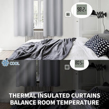 Load image into Gallery viewer, Blackout Room Darkening Drapes 52 x 72 Inches - Grommet &amp; Thermal Insulation Set