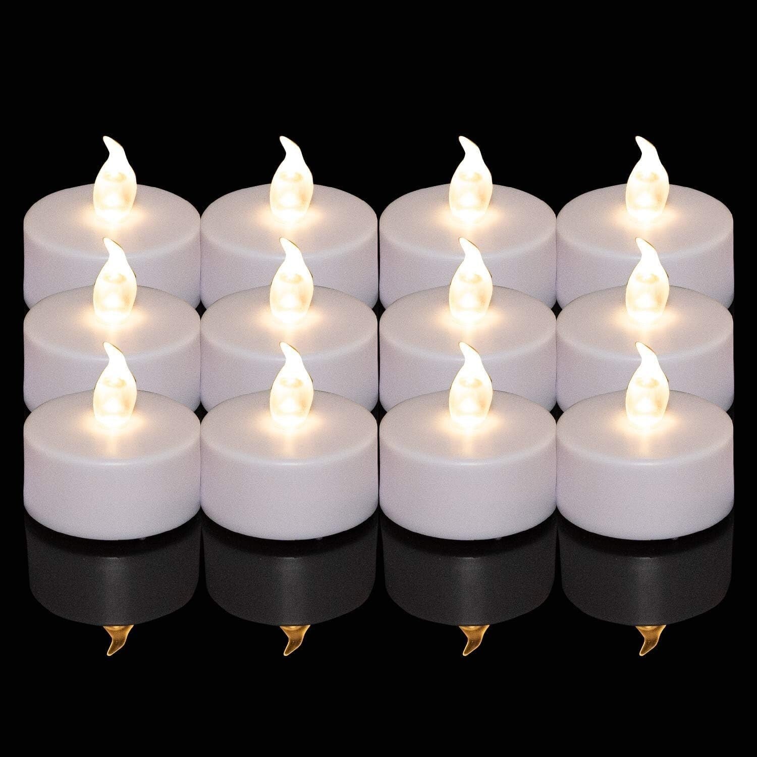 200-Pack Flameless LED Tea Lights - Flickering Warm White for Elegant Decor