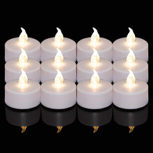Load image into Gallery viewer, 200-Pack Flameless LED Tea Lights - Flickering Warm White for Elegant Decor