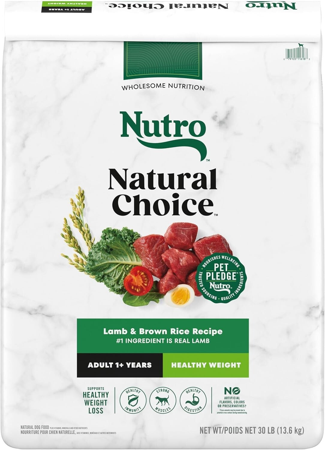 Nutro Natural Choice Healthy Weight Dry Dog Food - Lamb & Rice, 30 lbs. Bag