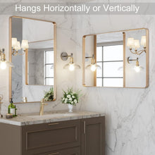 Load image into Gallery viewer, Stylish 20”x30” Gold Frame Wall Mirror - Ideal for Bathroom or Living Spaces