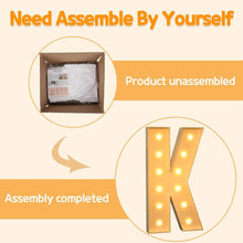Load image into Gallery viewer, 4FT Light Up Letter K - Elegant Marquee Decor for Parties and Celebrations