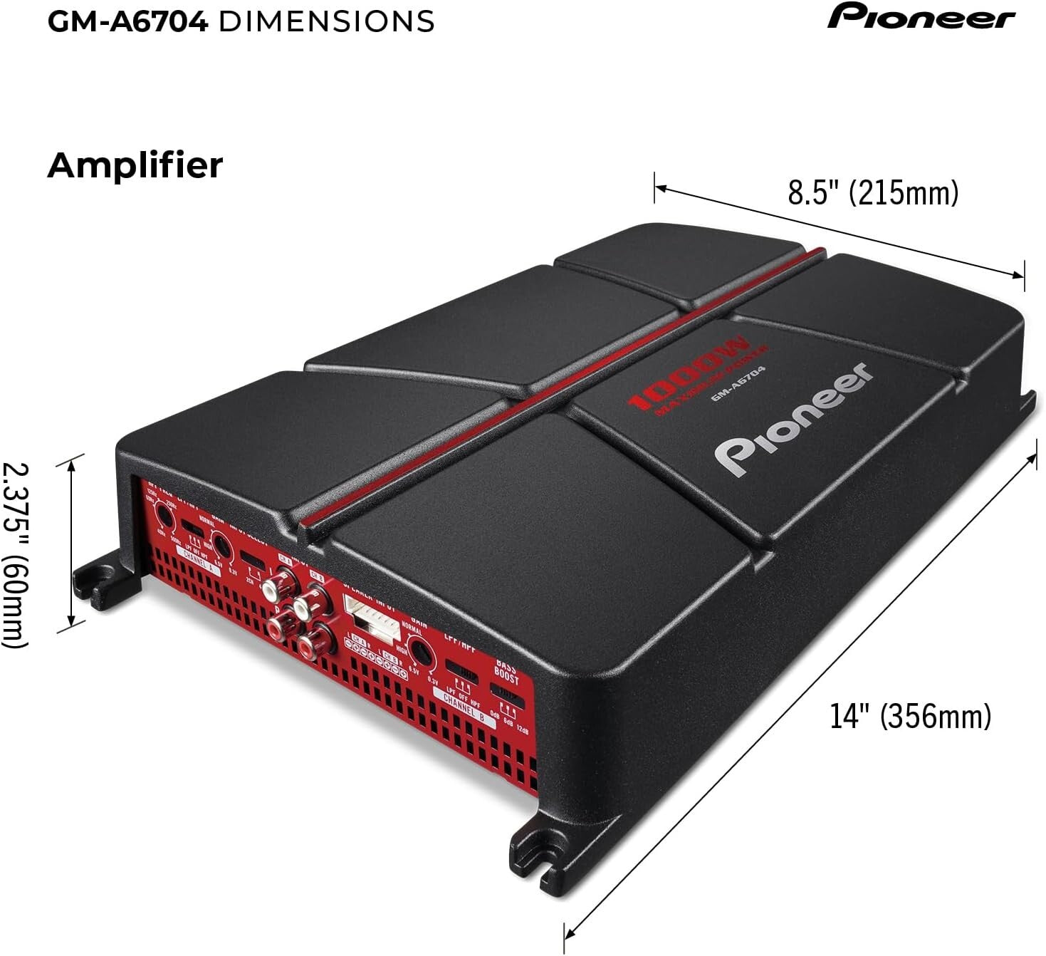 Dynamic 4-Channel Amplifier - 1000 Watts Max Power for Ultimate Car Audio