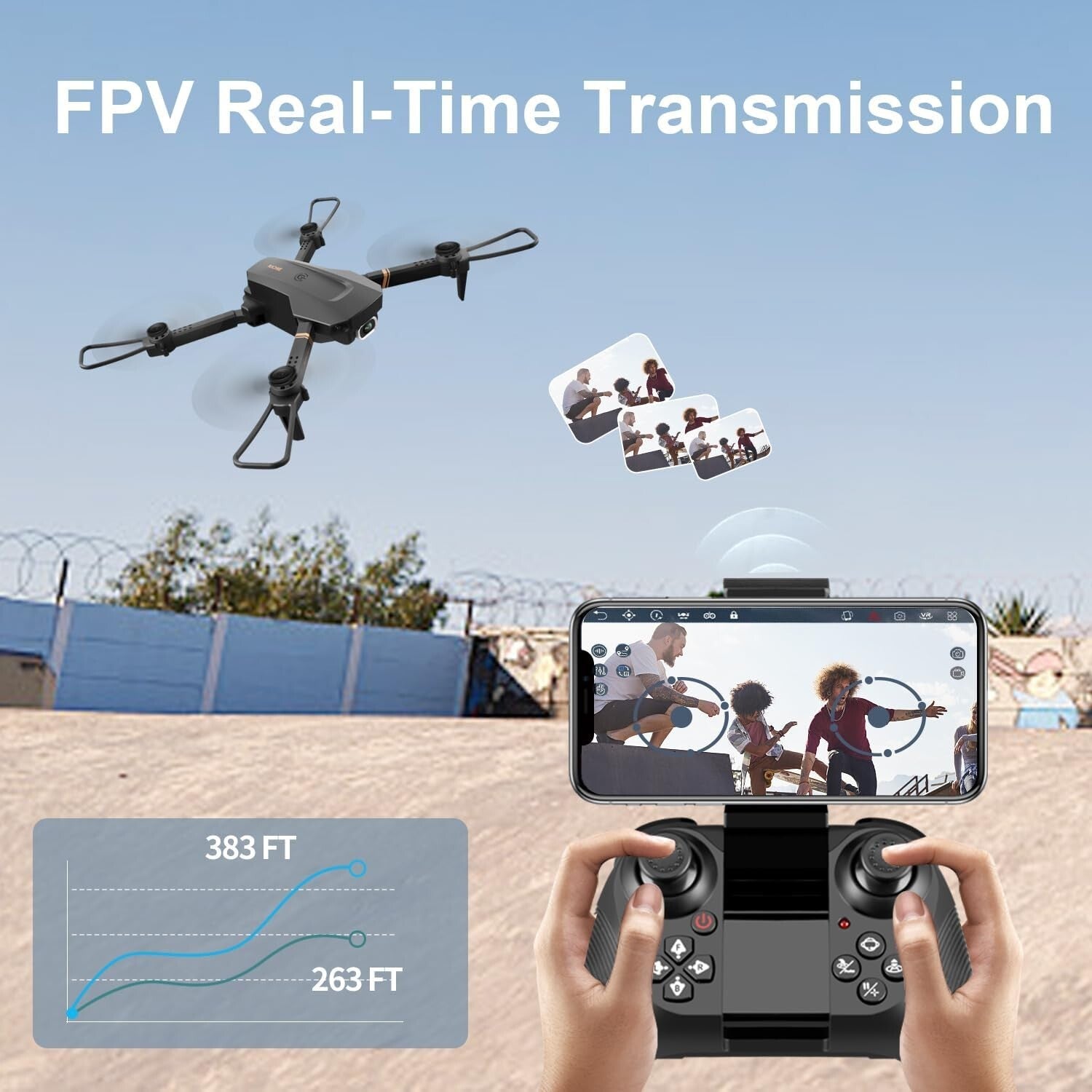 1080P HD FPV Quadcopter Drone - Compact, Foldable & Perfect for All Skill Levels