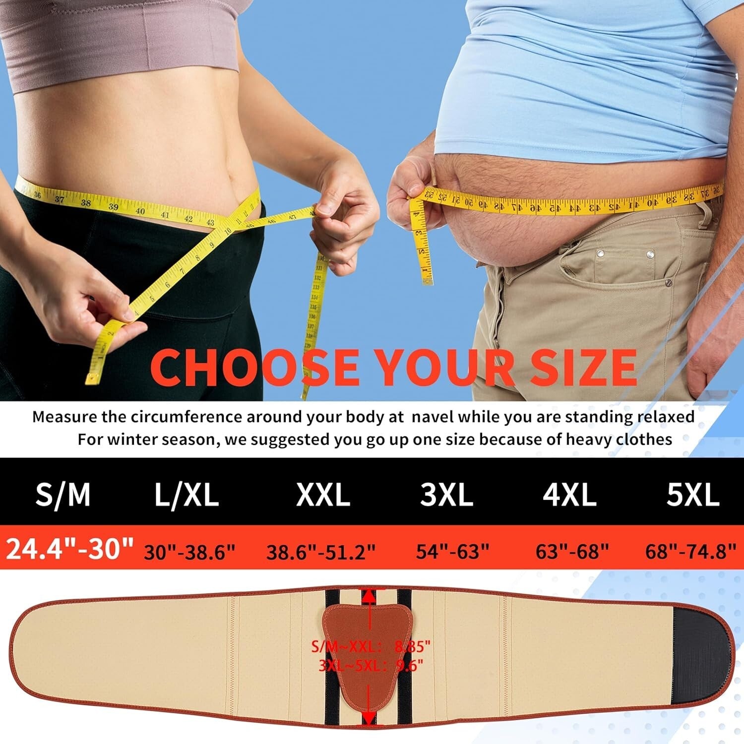 Adjustable Back Support Belt for Men and Women, L/XL, Effective Pain Relief