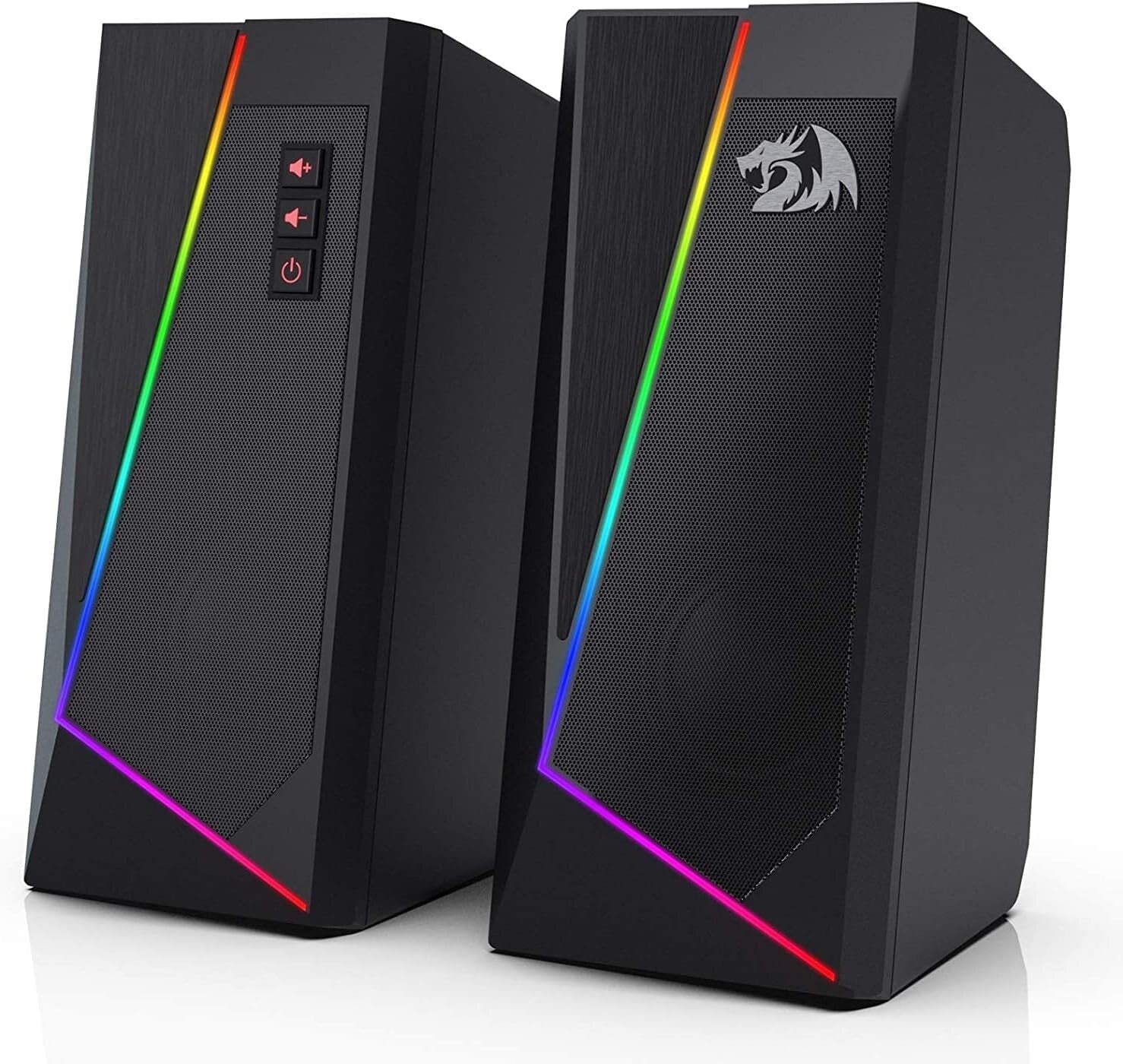 RGB Desktop Speakers - 2.0 Channel Enhanced Stereo Sound with Touch Control