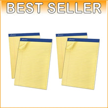 Load image into Gallery viewer, Pack of 24 Perforated Canary Writing Pads, 50 Sheets - Legal Ruled, 8.5x11.75