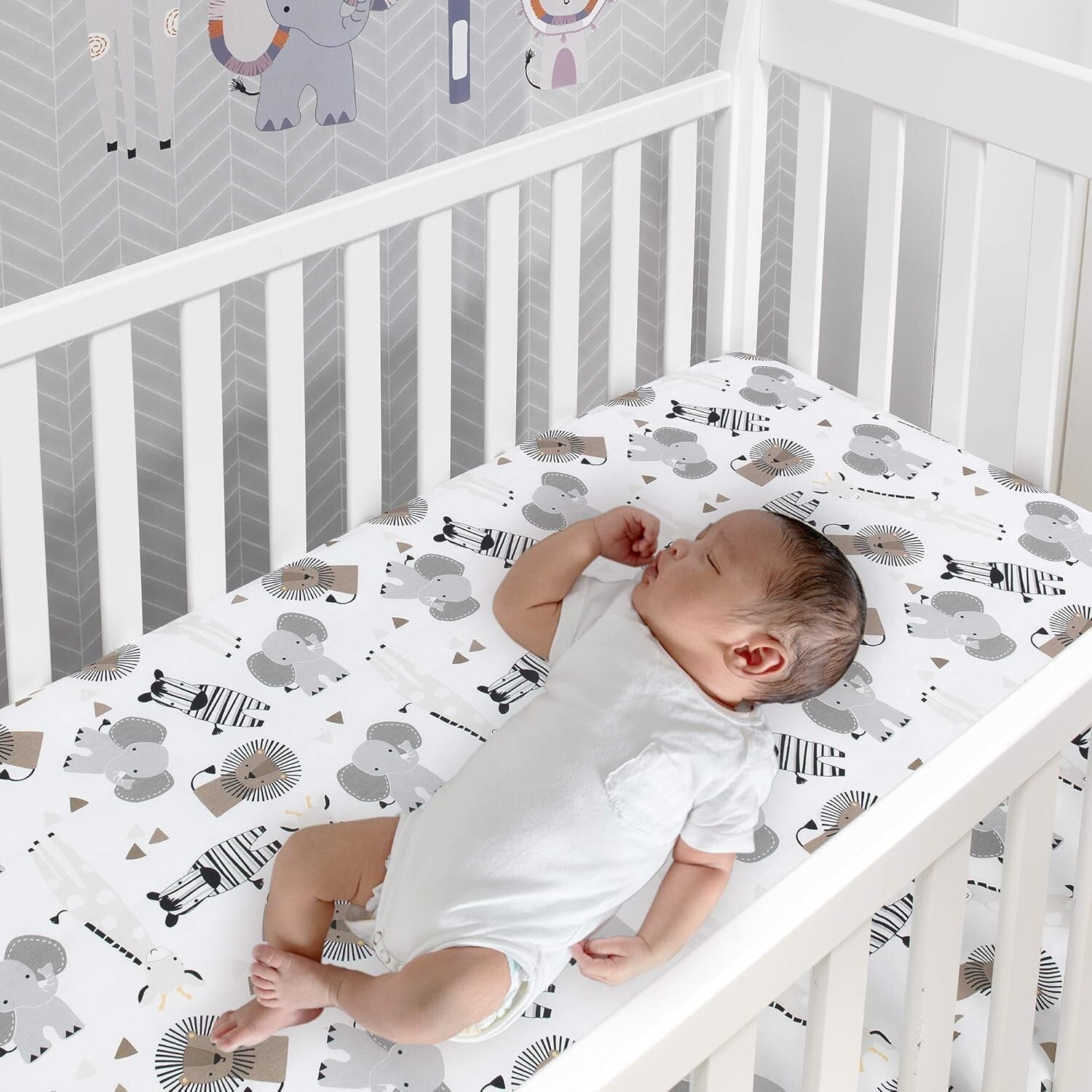 Animal Print Crib Bedding Set - 6-Piece Gender Neutral Nursery Essentials