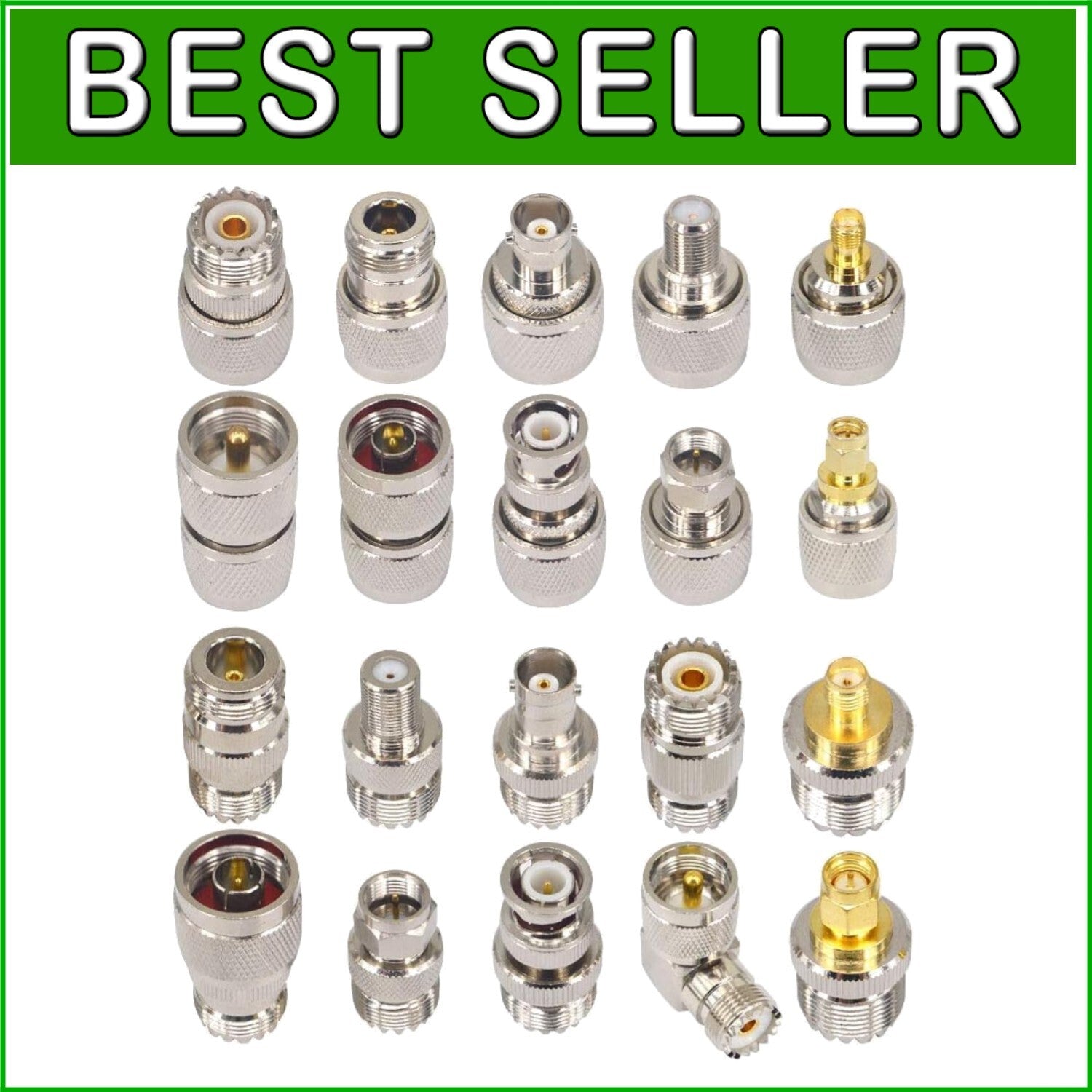 Ultimate 20PCS UHF Adapter Kit: Ideal for Amateur Radio and Wireless Devices