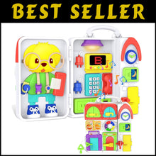 Load image into Gallery viewer, Engaging Musical Toy for Toddlers 1-3: Montessori Busy Board &amp; Bilingual Fun