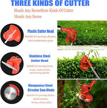 Load image into Gallery viewer, Lightweight Cordless Weed Wacker - Includes 2 Batteries &amp; Various Cutting Blades