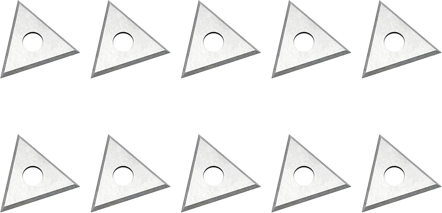 Durable 1" Carbide Triple-Edge Triangle Scraper Blades - Precision Replacement