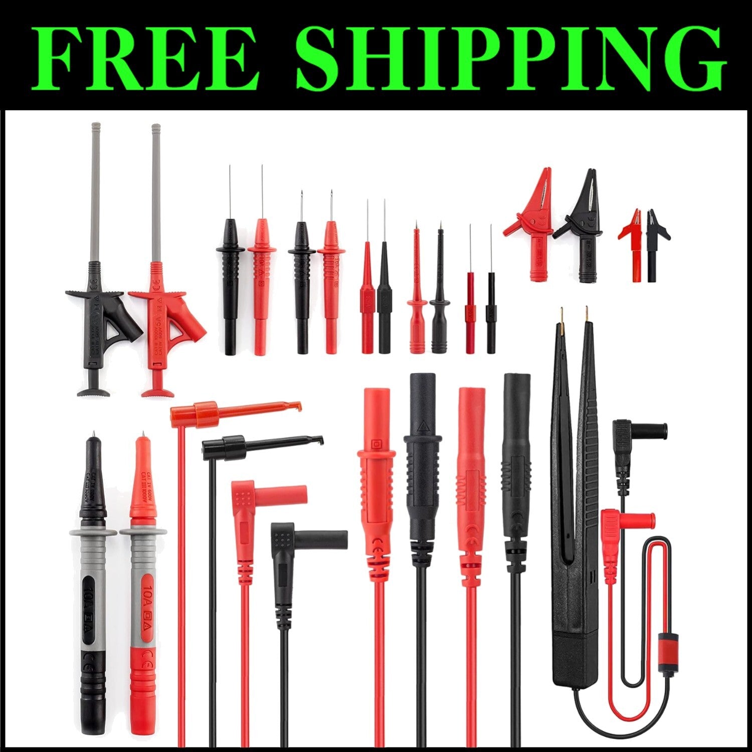 Comprehensive 23PCS Multimeter Kit with Replaceable Probes & Alligator Clips