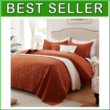 Load image into Gallery viewer, Geometric King Quilt Set - Lightweight 3 Piece Coverlet with Shams, 98''x106''