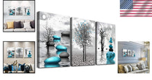 Load image into Gallery viewer, Inspirational Black and White Abstract Canvas Art - 3 Piece Set Ready to Hang