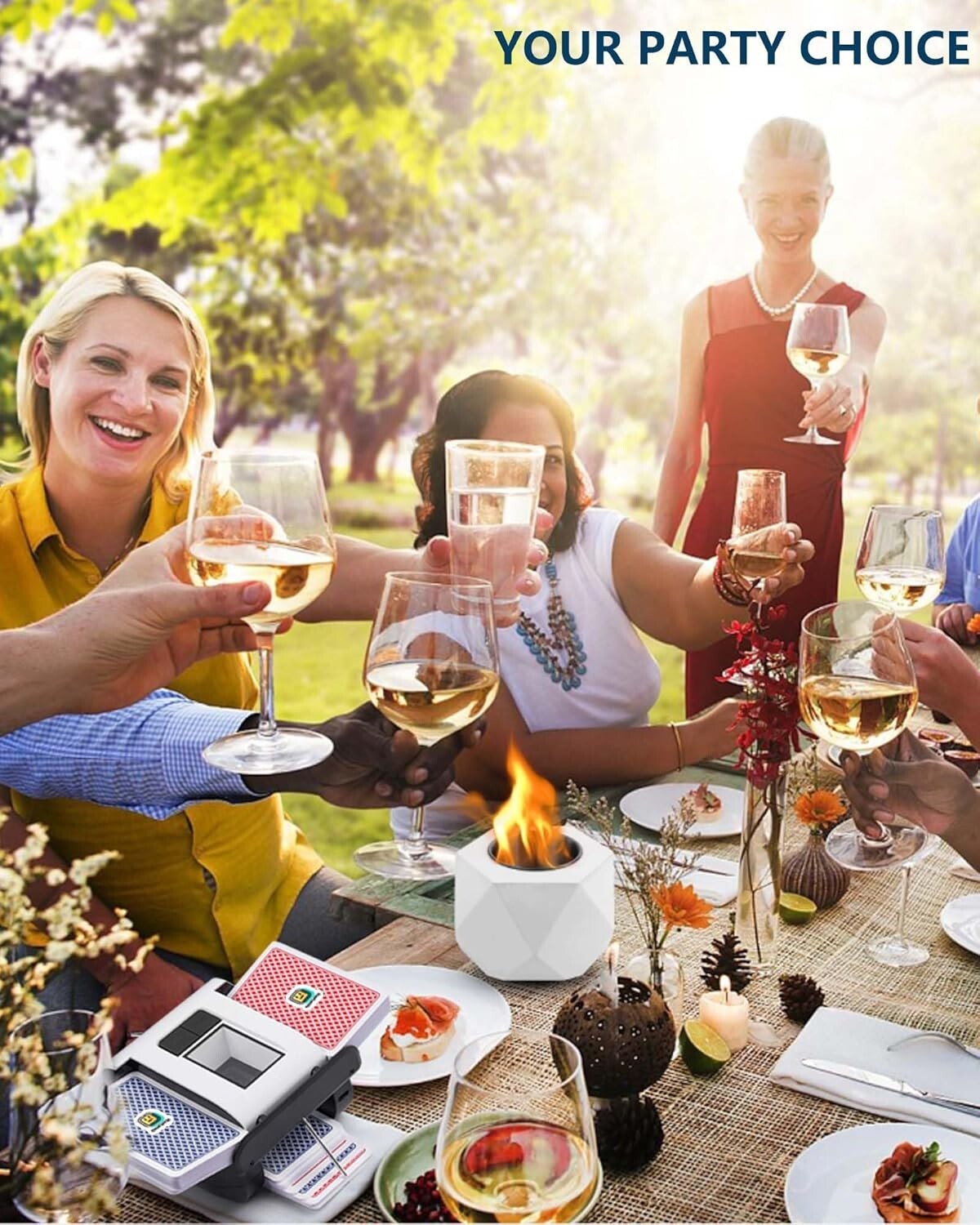 Compact Electric Card Shuffler with Smart Sensor - Ideal for Texas Hold'em & UNO