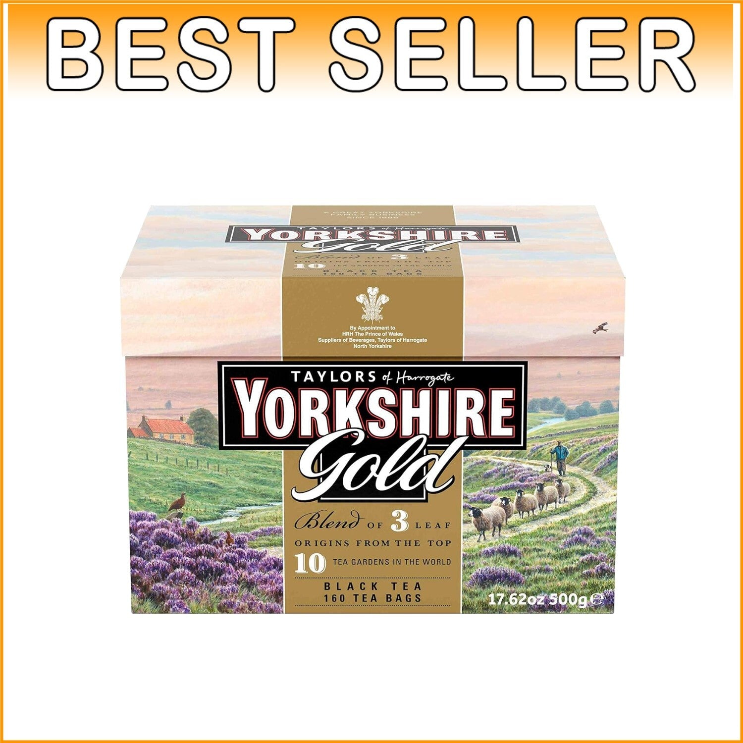 Yorkshire Gold 160 Tea Bag Pack - Ethical Black Tea Blend from 3 Origins