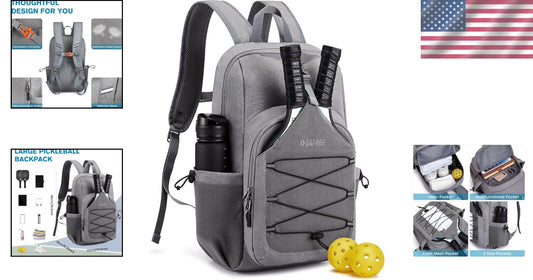 Unisex Pickleball and Padel Bag with Adjustable Straps - Multi-Purpose Design