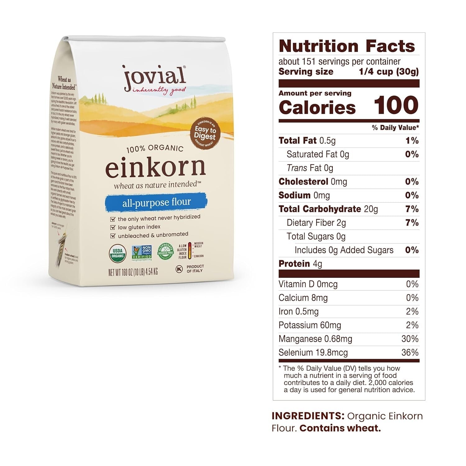Unbleached Organic Einkorn Flour for Sourdough, Pizza, and Pasta – High Protein