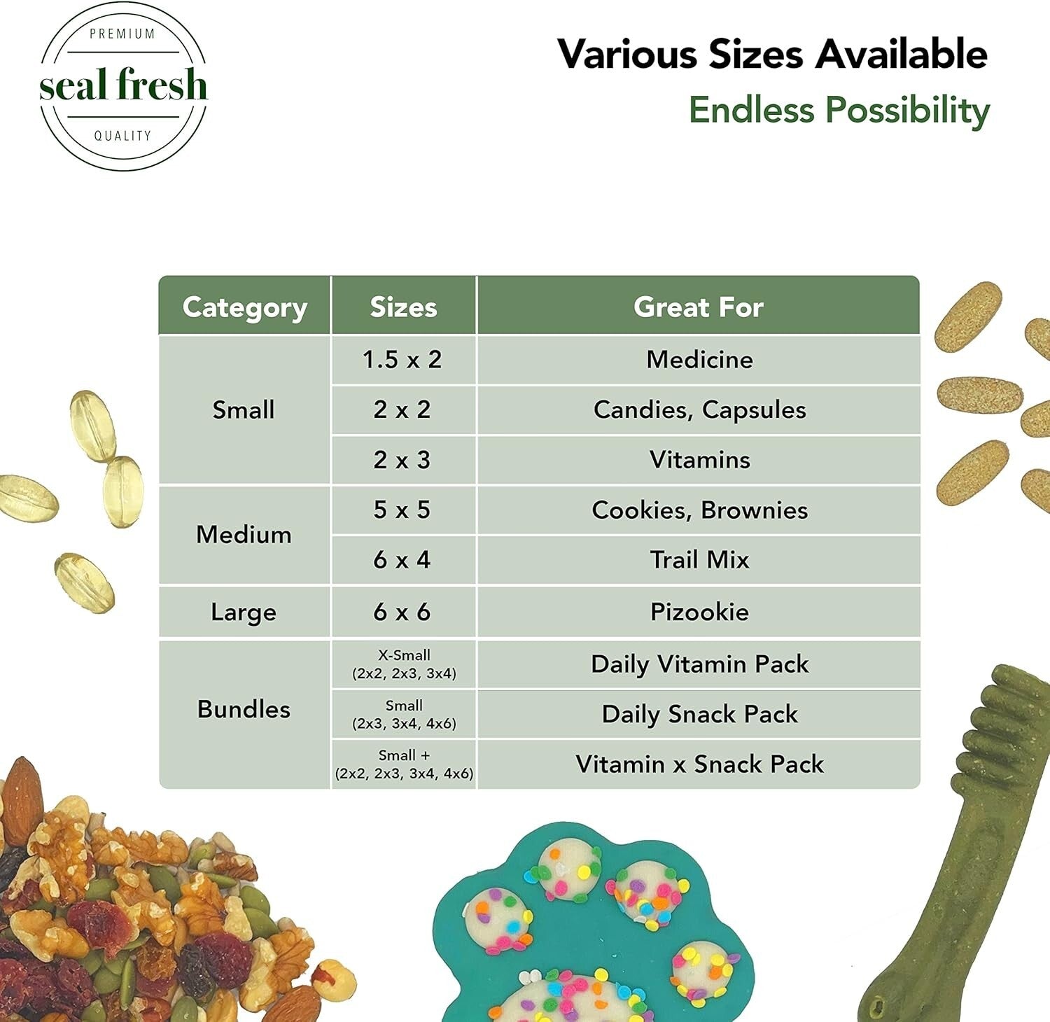 7x8 Zip Lock Bags - 1000 Pack Clear, Food Safe, Ideal for Parties & Crafts