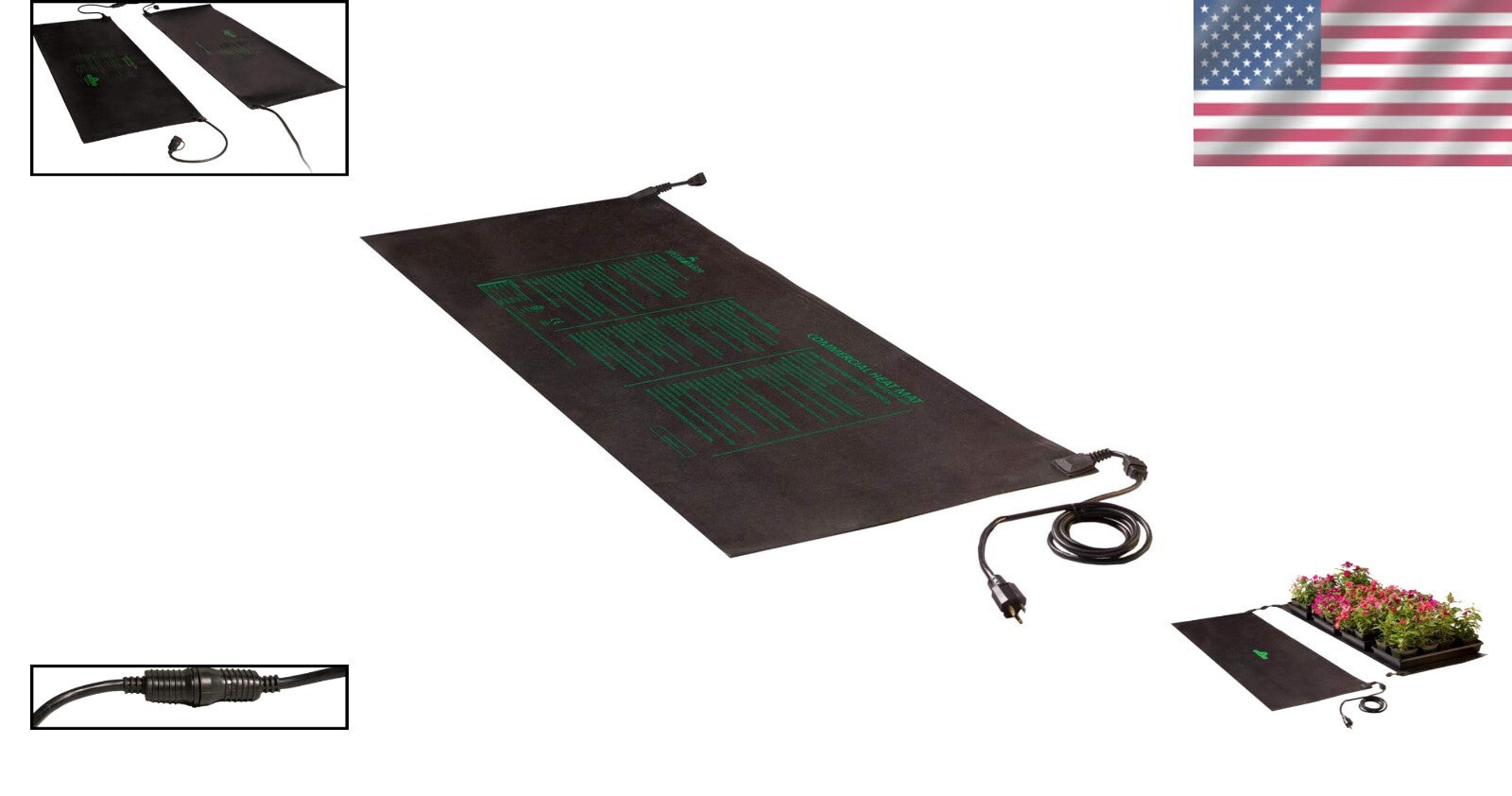 Daisy Chain Up to 5 Heavy-Duty Heat Mats - 60x21 for Enhanced Plant Growth