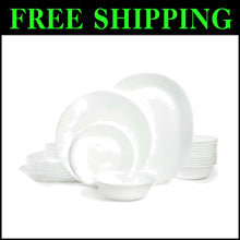 Load image into Gallery viewer, Vitrelle 38-Piece Dinnerware Set for 12 - Lightweight &amp; Chip-Resistant White