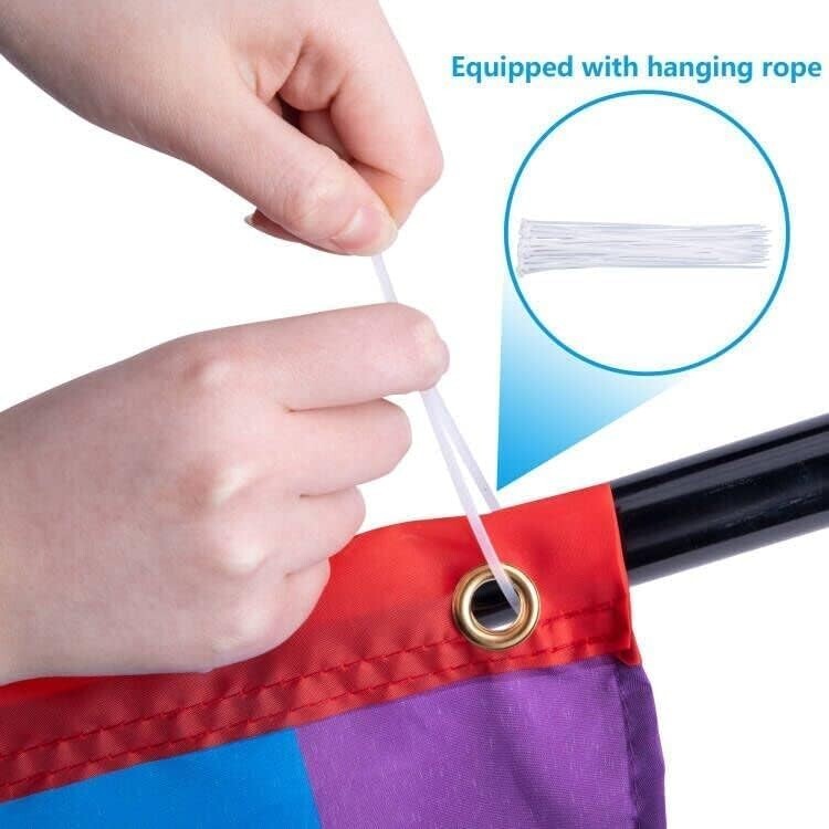 Durable Rainbow Bunting Flag Set - Perfect for Pride Month Outdoor Displays