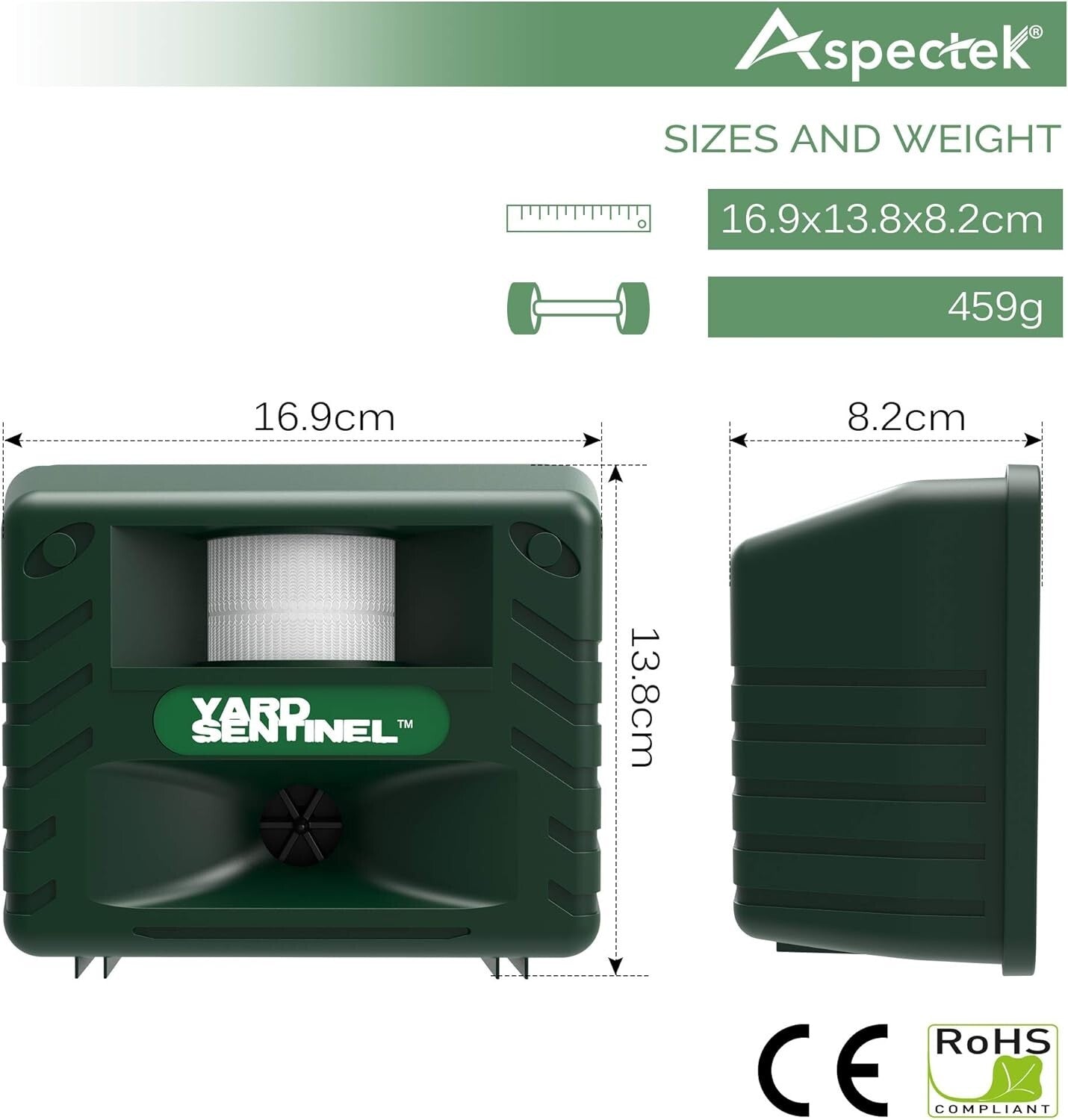 Yard Sentinel 2-Pack Ultrasonic Animal Repeller: Effective Outdoor Pest Control