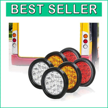 Load image into Gallery viewer, Compact &amp; Efficient 4" Round LED Tail Marker Lights - 6 Lights for All Vehicles