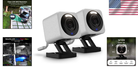 Cam v4: 2.5K QHD WiFi Security Camera - Indoor/Outdoor with Night Vision & Audio