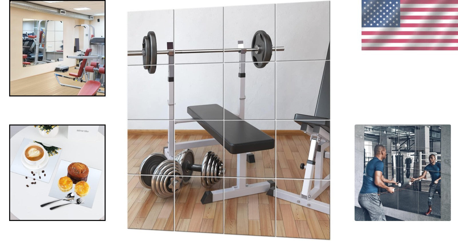 Full Body 16-Pack Frameless Mirrors - Perfect for Home Gyms and Craft Decor