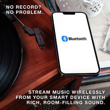 Load image into Gallery viewer, Nostalgic 6-in-1 Bluetooth Record Player with Built-In Speakers – Farmhouse Grey