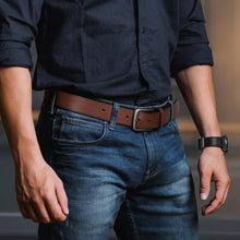 Load image into Gallery viewer, Handmade 1.5" Men's Top-Grain Leather Belt - Perfect Fit for Every Occasion