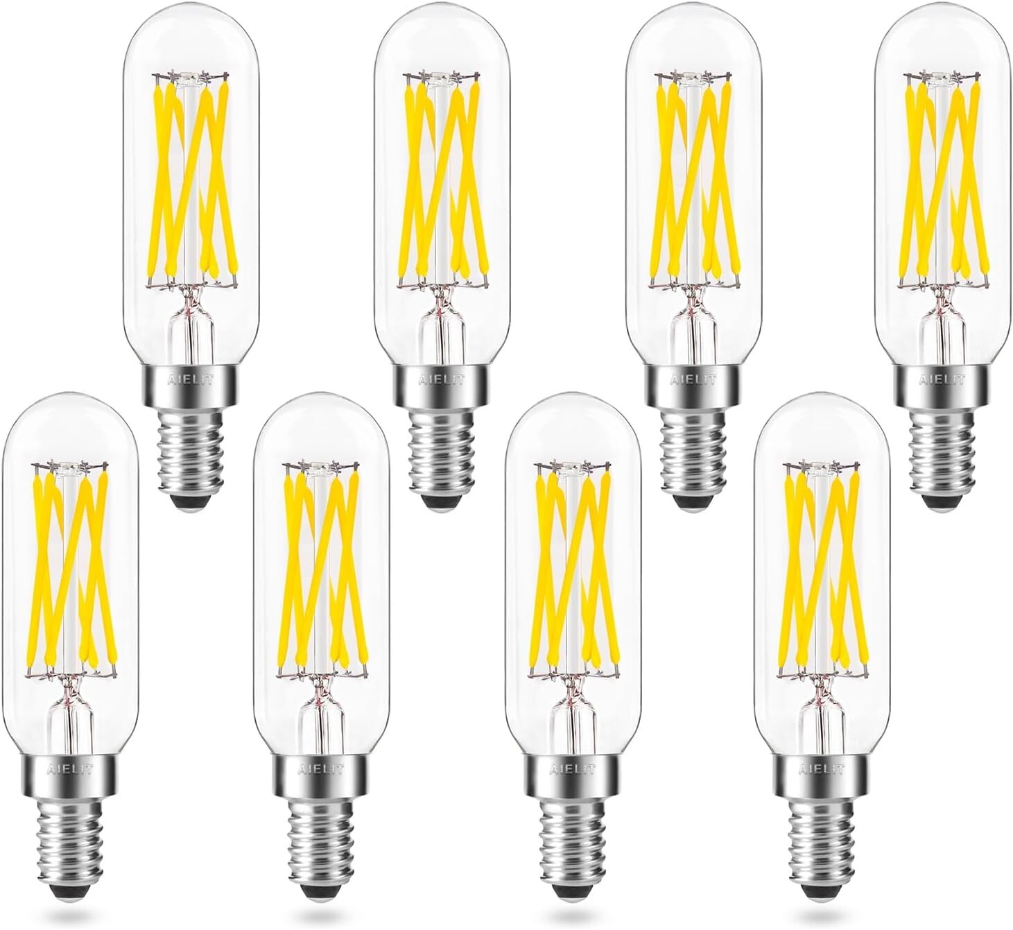 Eco-Friendly Dimmable Filament T8 LED Bulbs 5000K Bright White, 6W - 8 Pack