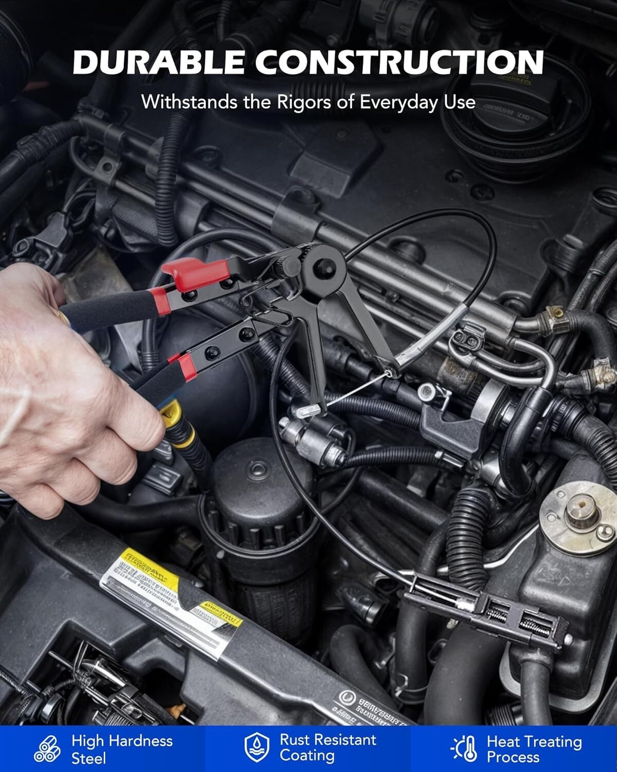 Flexible Long Reach Hose Pliers Set - Perfect for Cars, Trucks & Motorcycles