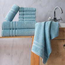Load image into Gallery viewer, Premium Comfort Light Blue Bath Towels - 4 Pack, Quick-Dry &amp; Machine Washable