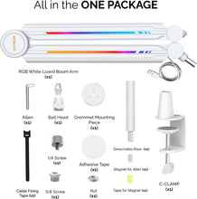 Load image into Gallery viewer, High Profile RGB Microphone Stand with Secure Desk Mount - Perfect for Creatives