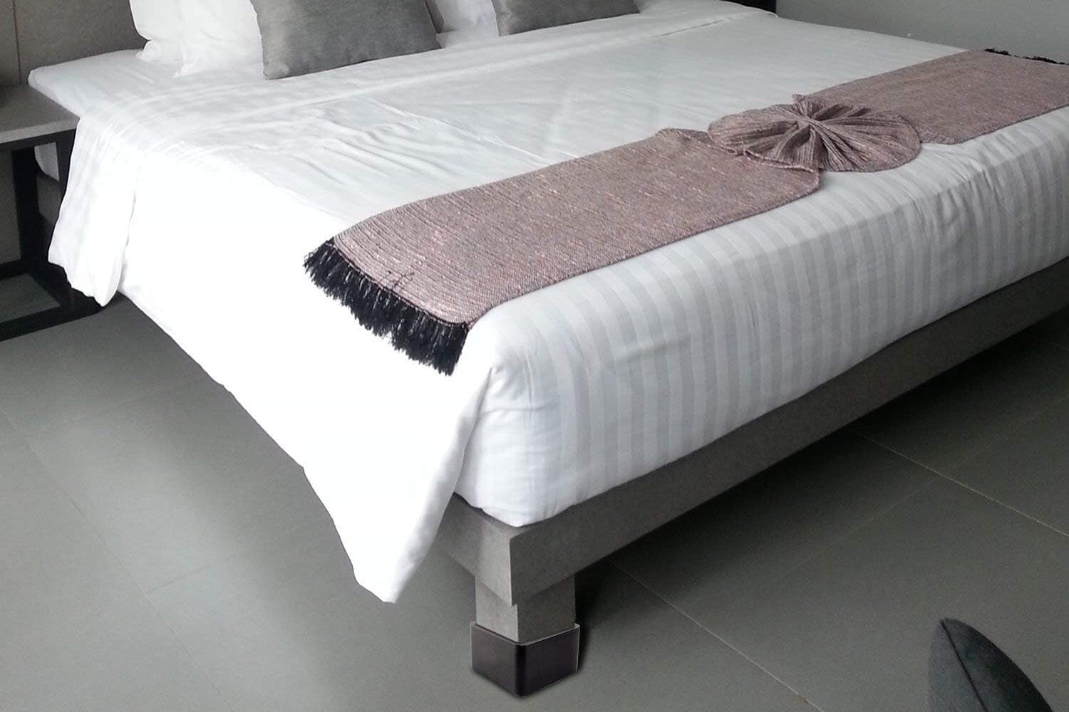 Elevate Your Bedroom with Heavy-Duty 3-Inch Bed Risers - Stylish & Functional