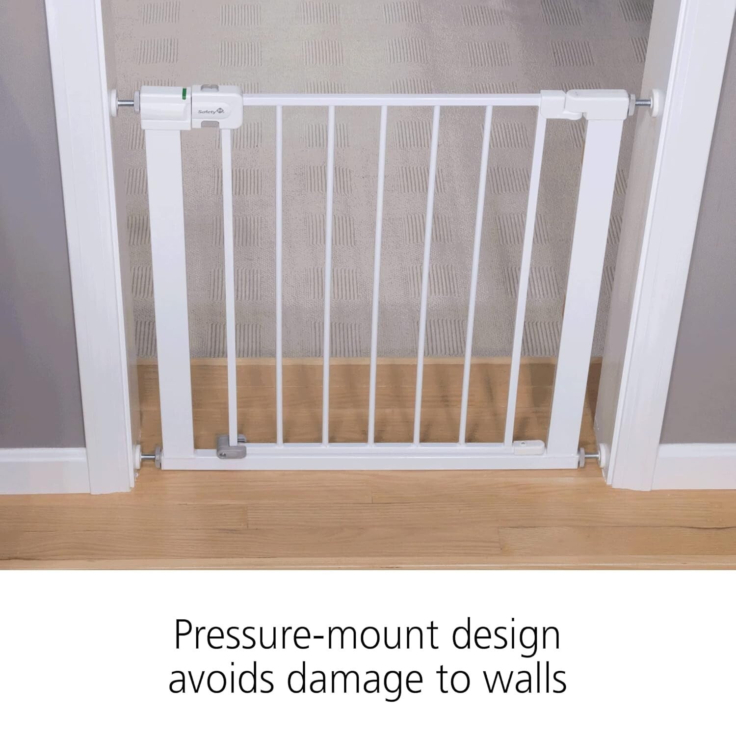 SecureTech Walk-Through Baby Gate – Adjustable 29"-38" for Pets and Children