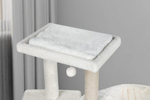 Load image into Gallery viewer, Cozy Condo Cat Tree with Jute Scratching Posts &amp; Hammock - Indoor Use, Beige
