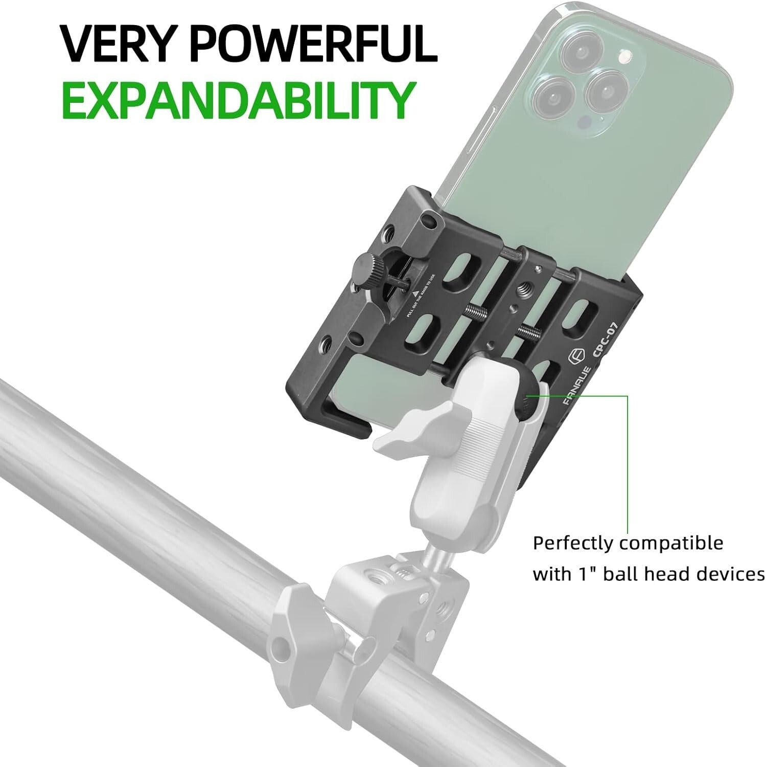 1'' Ball Aluminum Phone Holder for Motorcycles & Bikes - Universally Compatible