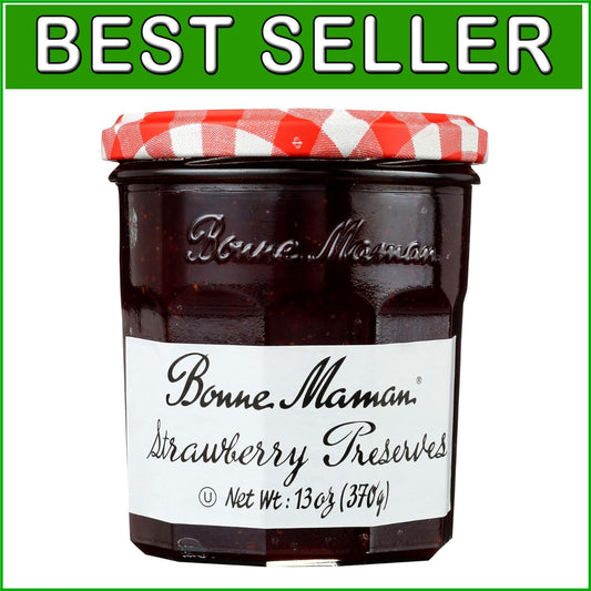 Delicious Natural Strawberry Preserves – 13 Oz Jars, Pack of 6 for Family Treats